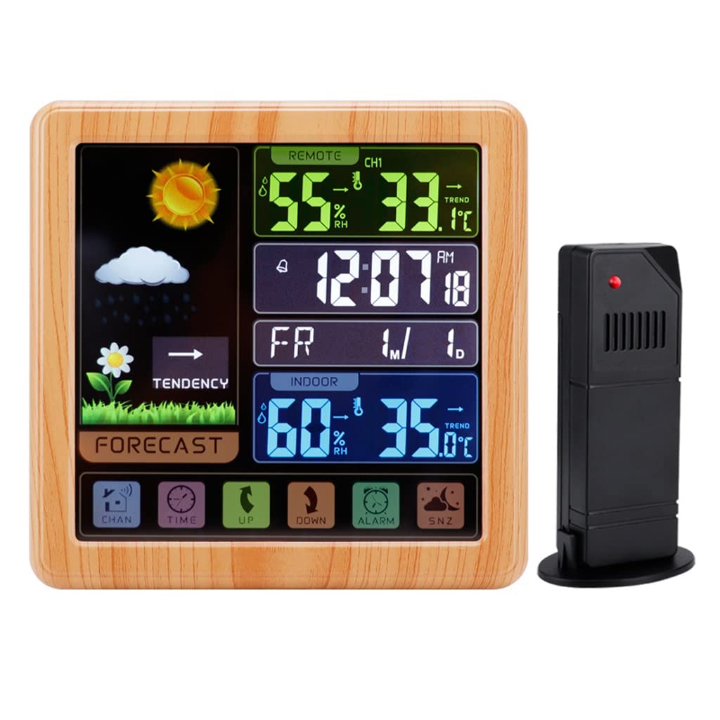 Horloge météo sans fil tactile PNAWLLCF-65 pour contrôler l'humidité de la maison