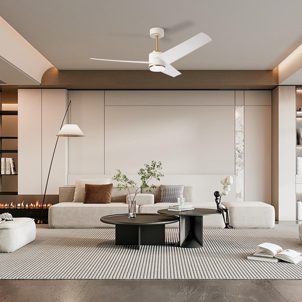 IMMAX NEO LITE BEAUTY Smart LED-Deckenleuchte mit Ventilator, Tuya WiFi, Roségold/Weiß