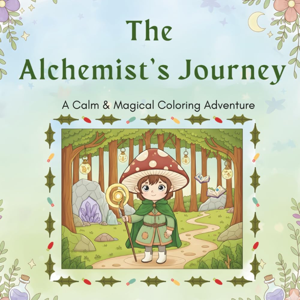 The Alchemist’s Journey: A Calm & Magical Coloring Adventure: 45+ Stress-Relieving Mystical Illustrations for Adults and Teens, Single-Sided Pages Perfect for Markers, Gel Pens, and Colored Pencils