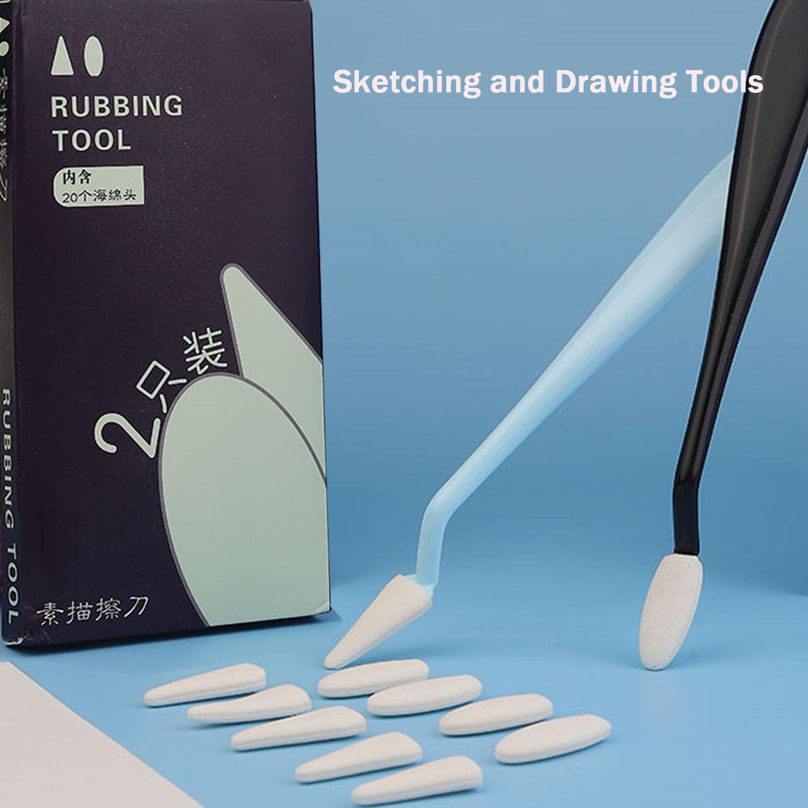 22 Kit D'estompe En Papier, Estompe En Papier Et Tortillions,outil D'extension De Crayon Et