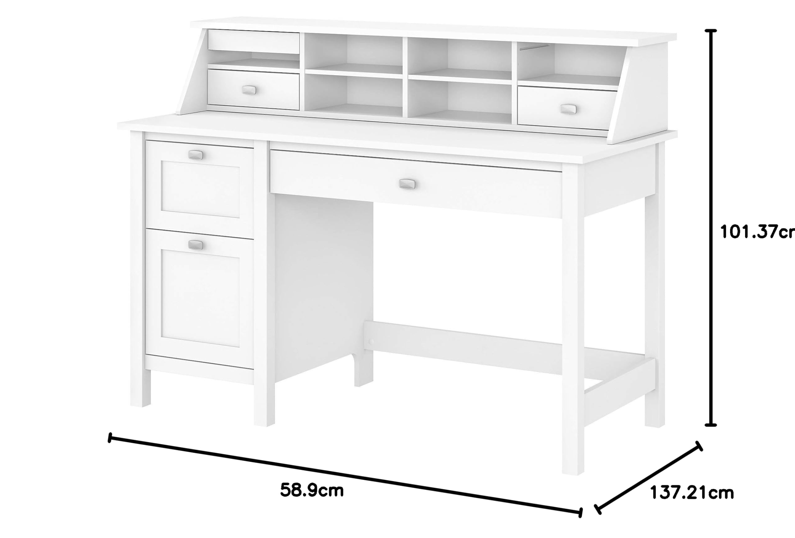 Amazon.co.jp: ブッシュファニチャー パソコンデスク ピュアホワイト