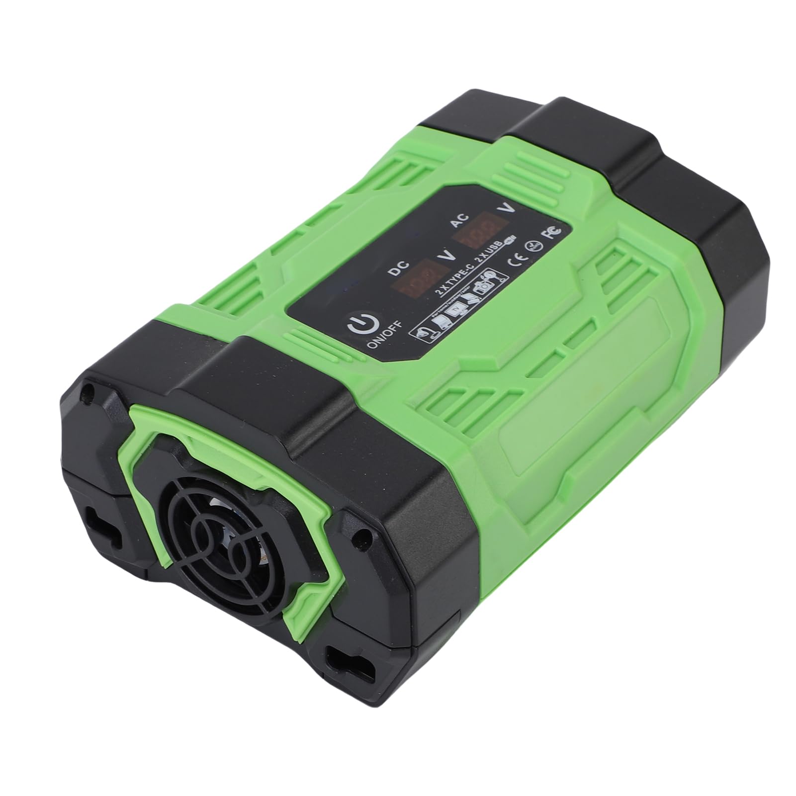 Fafeicy Inversor de Corriente para Coche de 300W, CC de 12V A CA de 220V con 2 Salidas de CA, 2 USB C, USB A, Pantalla Digital, Carga Rápida para Electrónica