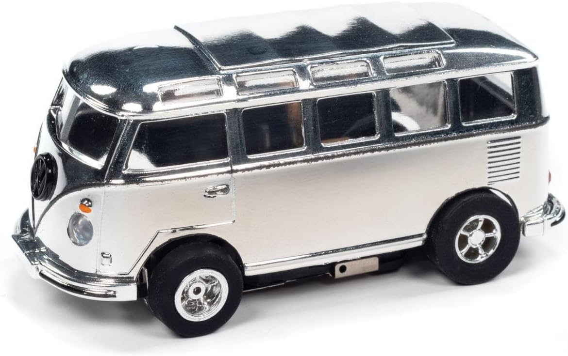 Auto World Xtraction 1965 VW Samba Bus (Chrome) HO Scale Slot Car