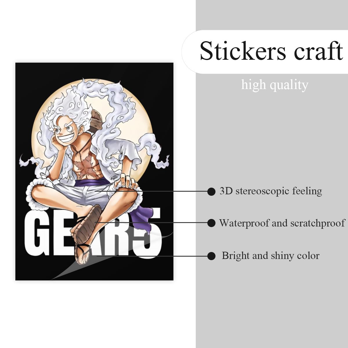 Amazon.co.jp: クリスタルステッカー ワンピース ONE PIECE ルフィ