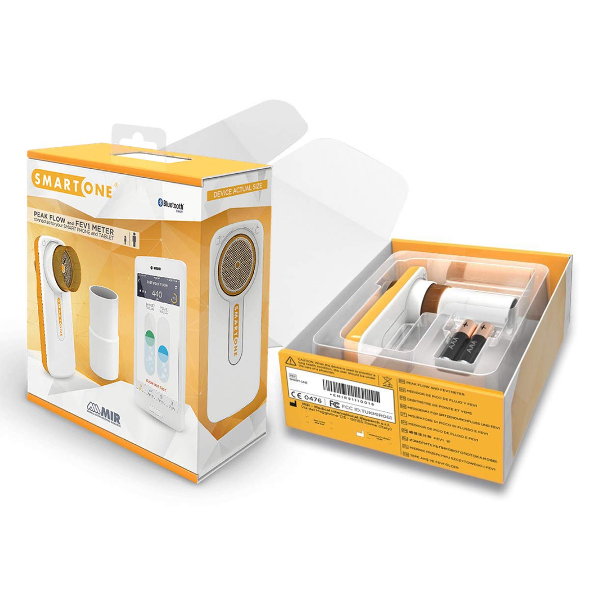 MIR SMART ONE Spiromètre Personnel de poche PIC DE FLUX VEMS