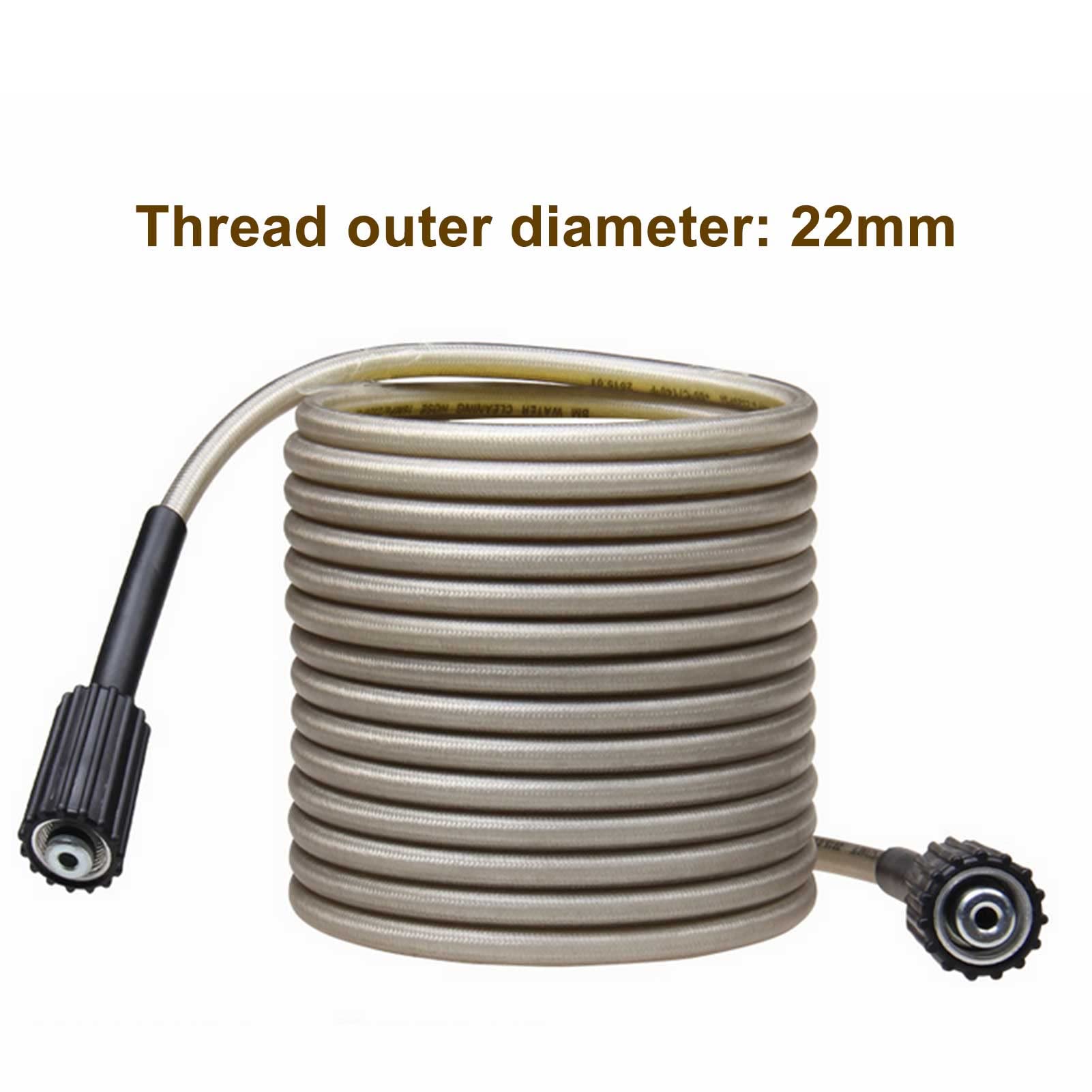 Tubo per idropulitrice ad alta pressione da 5000PSI di estensione ricambio con connettore M22 e adattatore antiaggrovigliamento