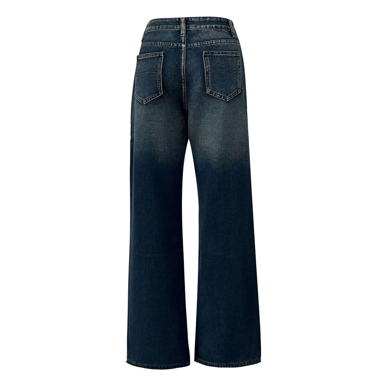 Jeans Donna Larghi Jeans Vita Alta Curvy Gamba Larga Pantaloni Denim Elasticizzati Casual Leggeri Palazzo Pantaloni Baggy Larghi Taglie Forti Y2k Pantalone Tempo Libero Eleganti Basic