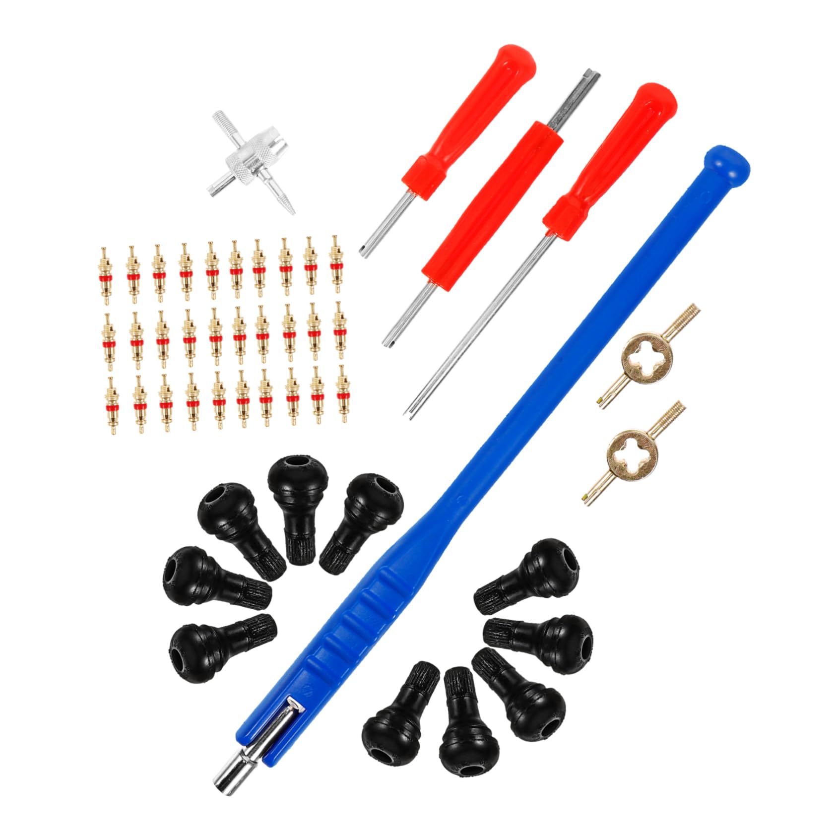 Mobestech 5ensembles Outil De Démontage Pour Valves De Pneus Kit De Réparation Pour Remplacements De Noyaux De Valve Compatible Avec Voitures Et