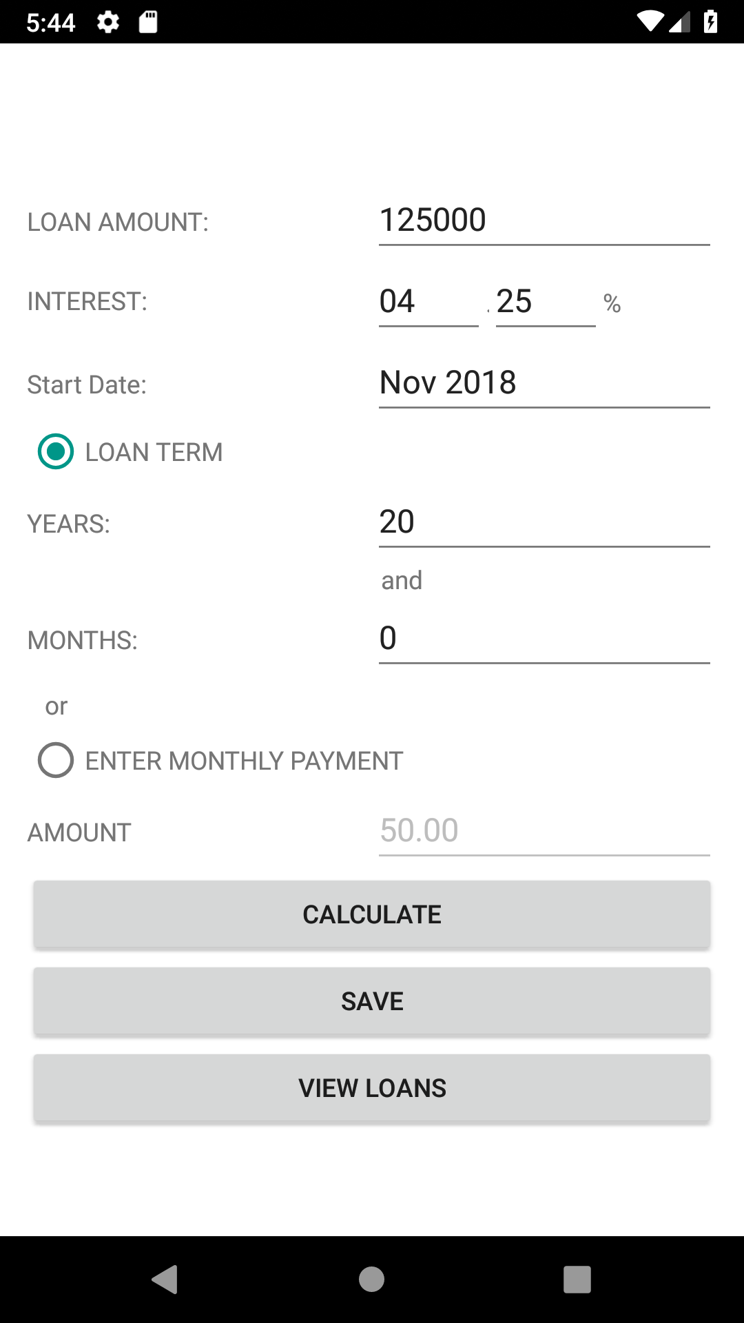 Loan Amortization App on Amazon Appstore