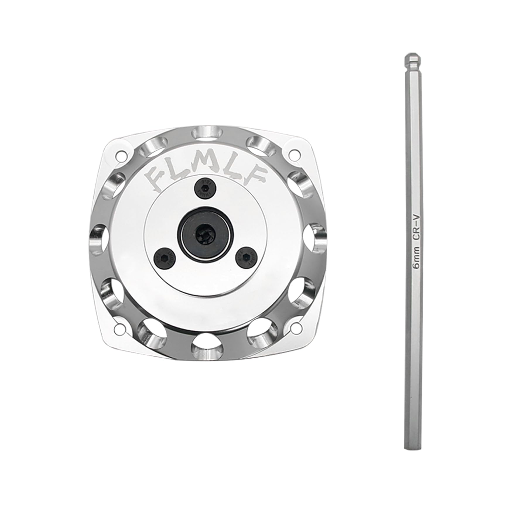 FLMLF Aluminum Silver Roto Starter Kit Fit for 23CC-30CC Engine 1/5 HPI KM Rc Buggies Baja Rovan GoPed FG Losi 5ive T RedCat