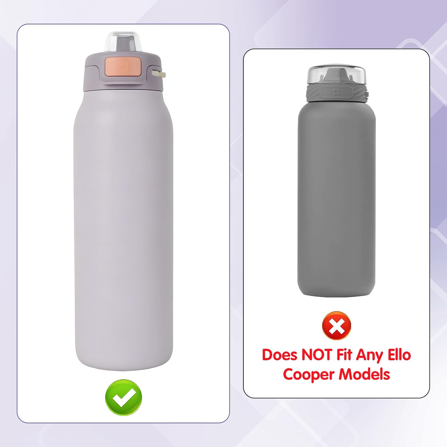 Replacement Lid for Ello Pop & Fill 22oz & 32oz Water Bottle, Leakproof Locking Lid Compatible with Ello 40oz Insulated Cup Parts, Water Bottle Top Cap Accessories, BPA-Free image 4