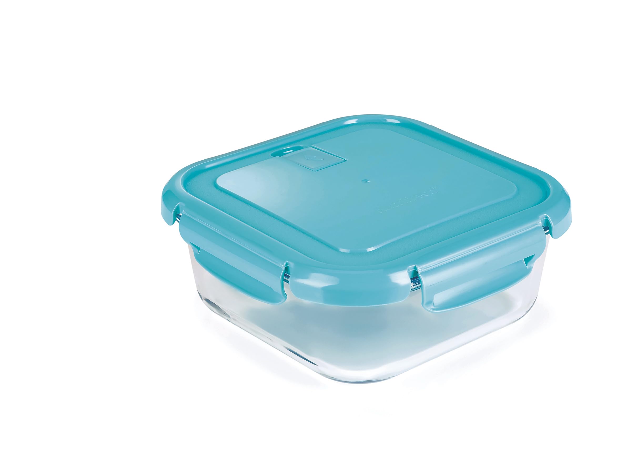 nutrifresh Airclip 1.1L Food Storage Glass Containers with Lids - Borosilicate Airtight Food Containers with Lids, Clip-Lock - Oven, Microwave & Freezer Safe