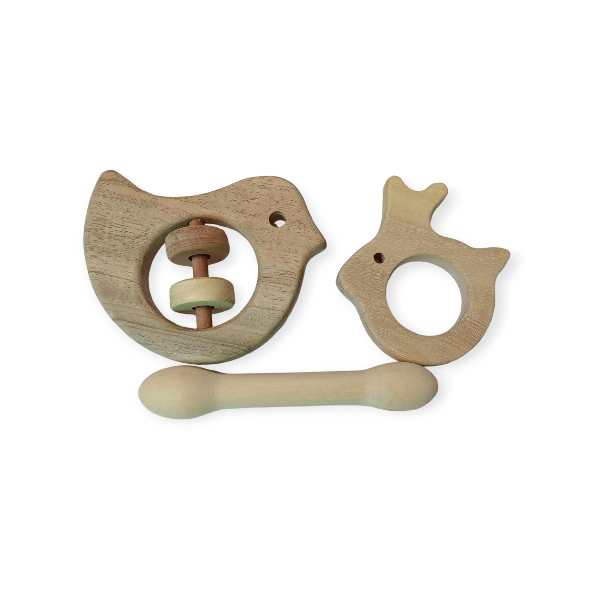 neemtoys® Sensory Developing Neem Wooden Rattle & Teethers- Dove, Dumb Bell & Rabbit Shapes for 0-3 Years (B0CW2VKR2C) Amazon Price History, Amazon Price Tracker