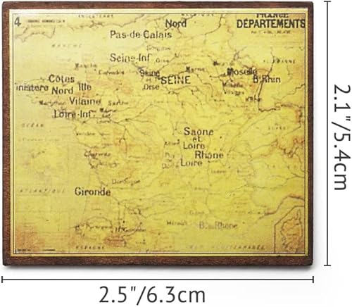 Miniatura 4 de Odoria Accesorios de decoración de casa de muñecas con mapa de pared en miniatura 112