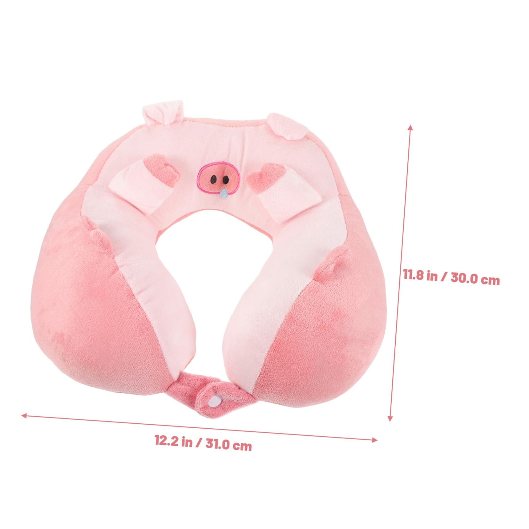 Garneck Almohada Cuello en Forma de U, Almohada de Viaje Portátil, Diseño de Dibujos Animados, Algodón PP Transpirable, Verano