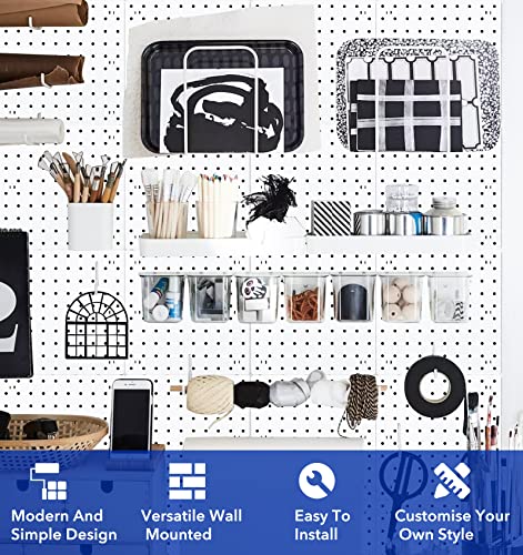 8 Pack Pegboard, Peg Boards, Peg Boards For Walls Crafts, Pegboard Wall Organizer, Small Pegboard 10" X 10", Pegboard Plastic Panels For Craft Room, Organizer, Storage, Workbench, Study Room #TOP2