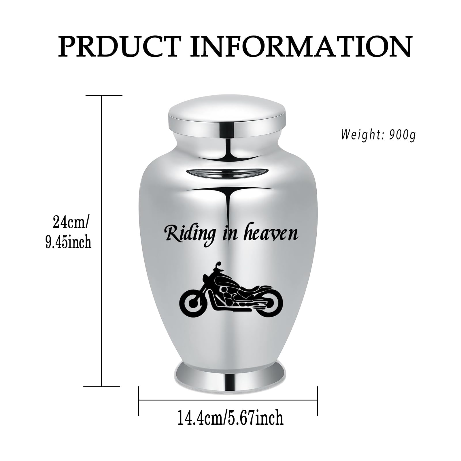 Large Urns for Ashes Human Adult Female Male Stainless Steel Memorial Burial Funeral Decorative Urns for Ashes Keepsake - Image 2