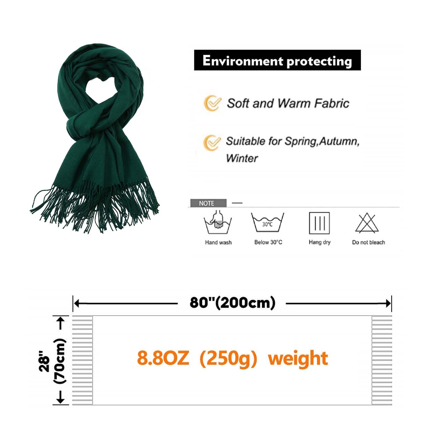Echarpe Chale Écharpe Femme Hiver Chaud Grosse Echarpes Foulards Pashmina Etole Mariage