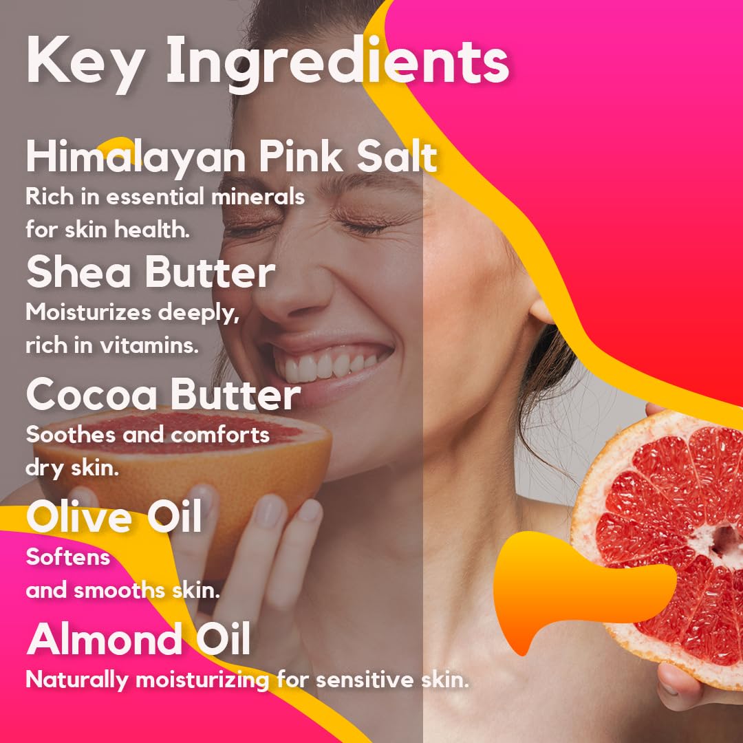 Poola & Bloom Masło Shea Sol Himalajska Peeling do Ciała z Cytrynowym Zapachem 500g Naturalne Składniki Nawilżenie i Wygładzanie Skóry Pielęgnacja dla Każdego Rodzaju Skóry