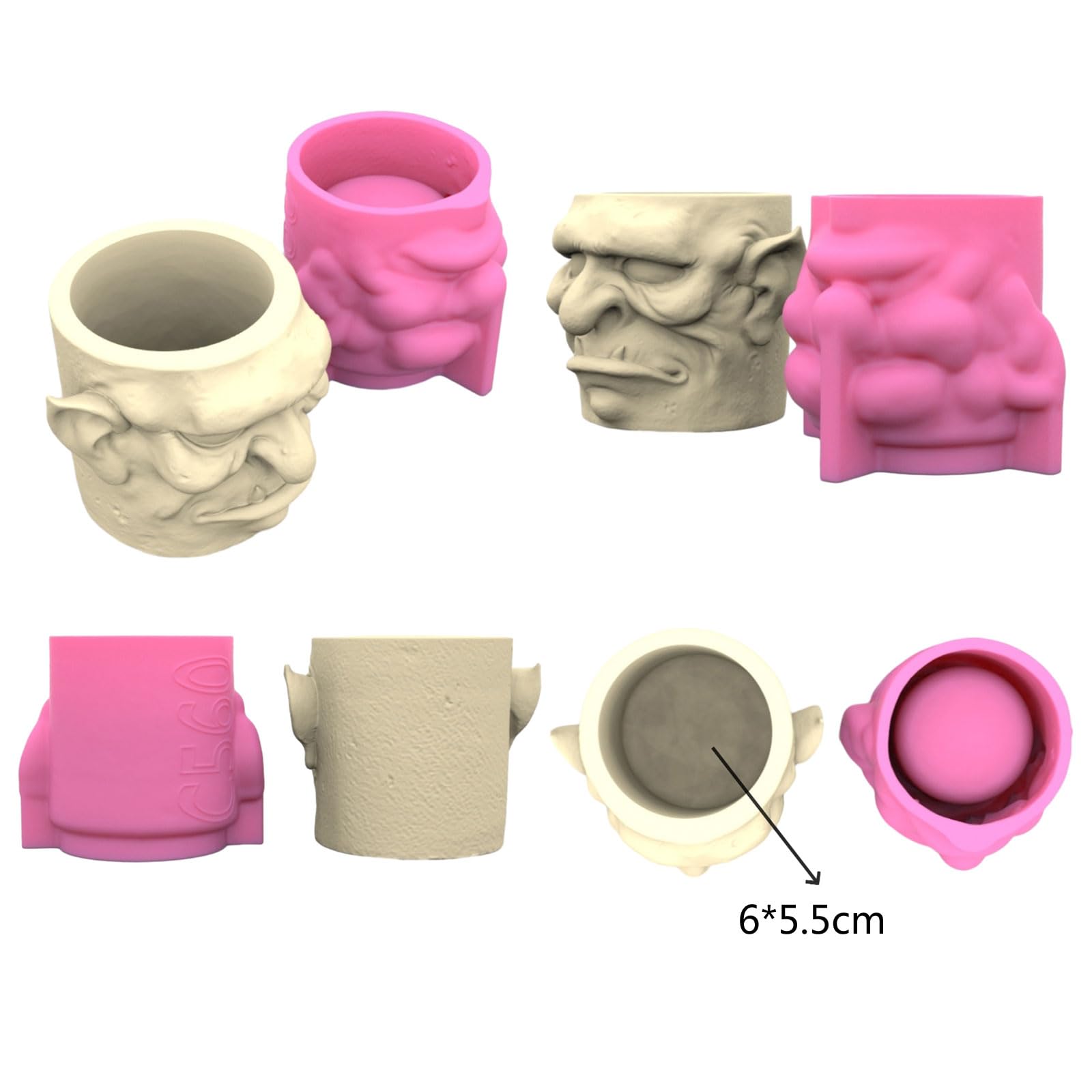 Vasi di fiori stampo in silicone vaso resina 3D portapenne grasse fioriera portacandele fabbricazione stampo