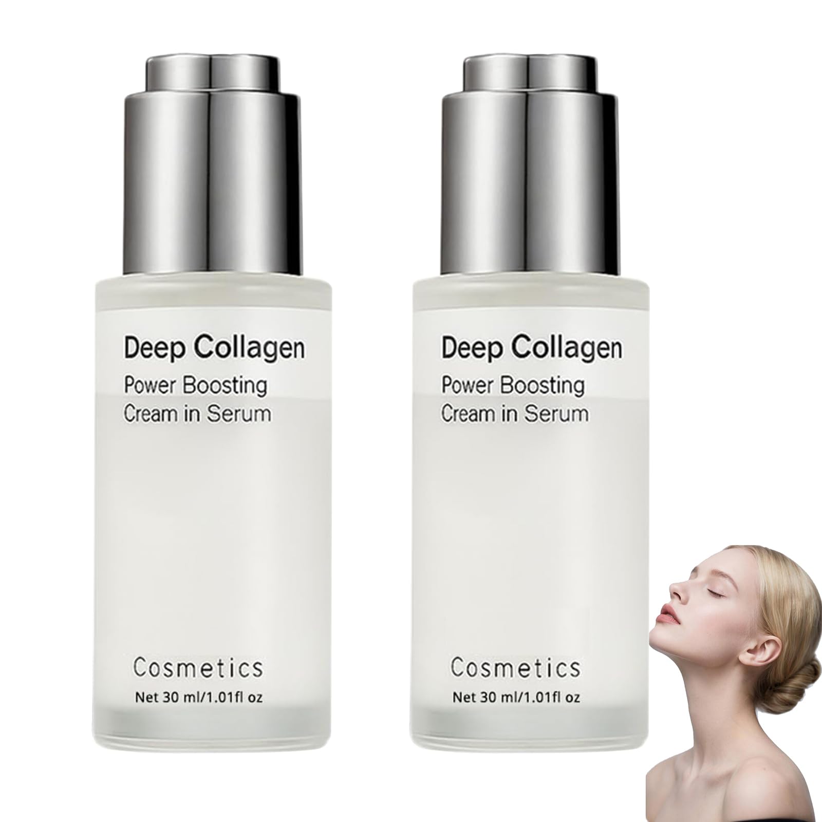 Maison Deep Collagen Serum,Maison Collagen Peptide Serum,Anti-Aging Serum zur Glättung Feiner Linien&Falten,Koreanisches Kollagen-Serum,Feuchtigkeit & Straffende Hautpflege,Steigert Elastizitä (2PC)