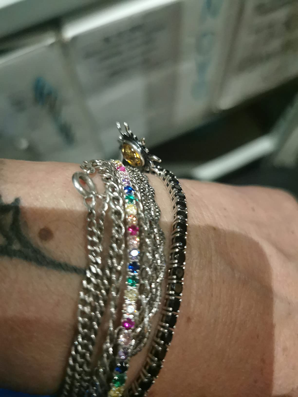 Aka Gioielli Bracciale Tennis Multicolor In Argento 925 Con Zirconi – Regolabile, Made In Italy, Nichel Free - 2