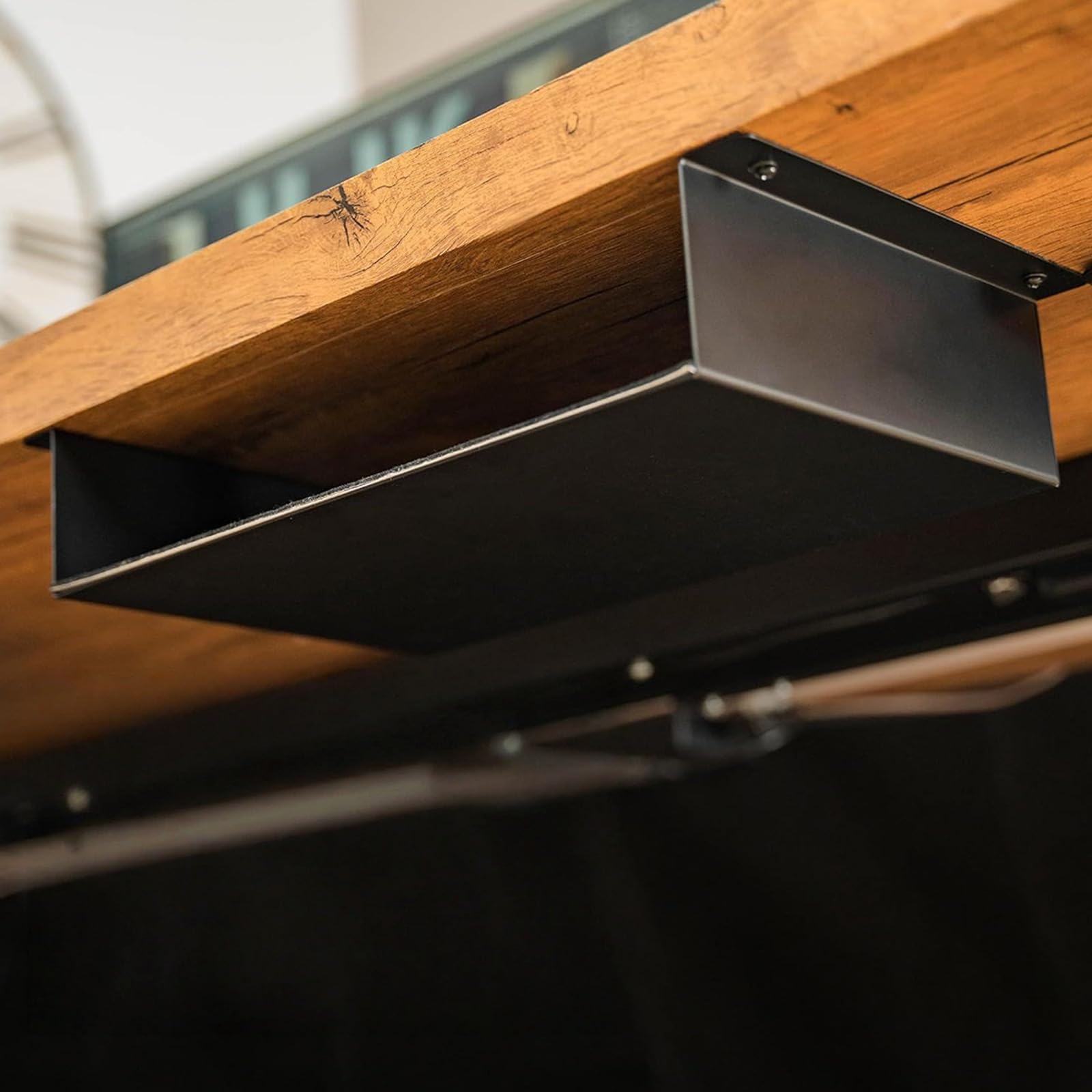 Organizador de mesa de acero al carbono resistente para debajo del escritorio para una utilización óptima del espacio y organización, estante simple para oficinas