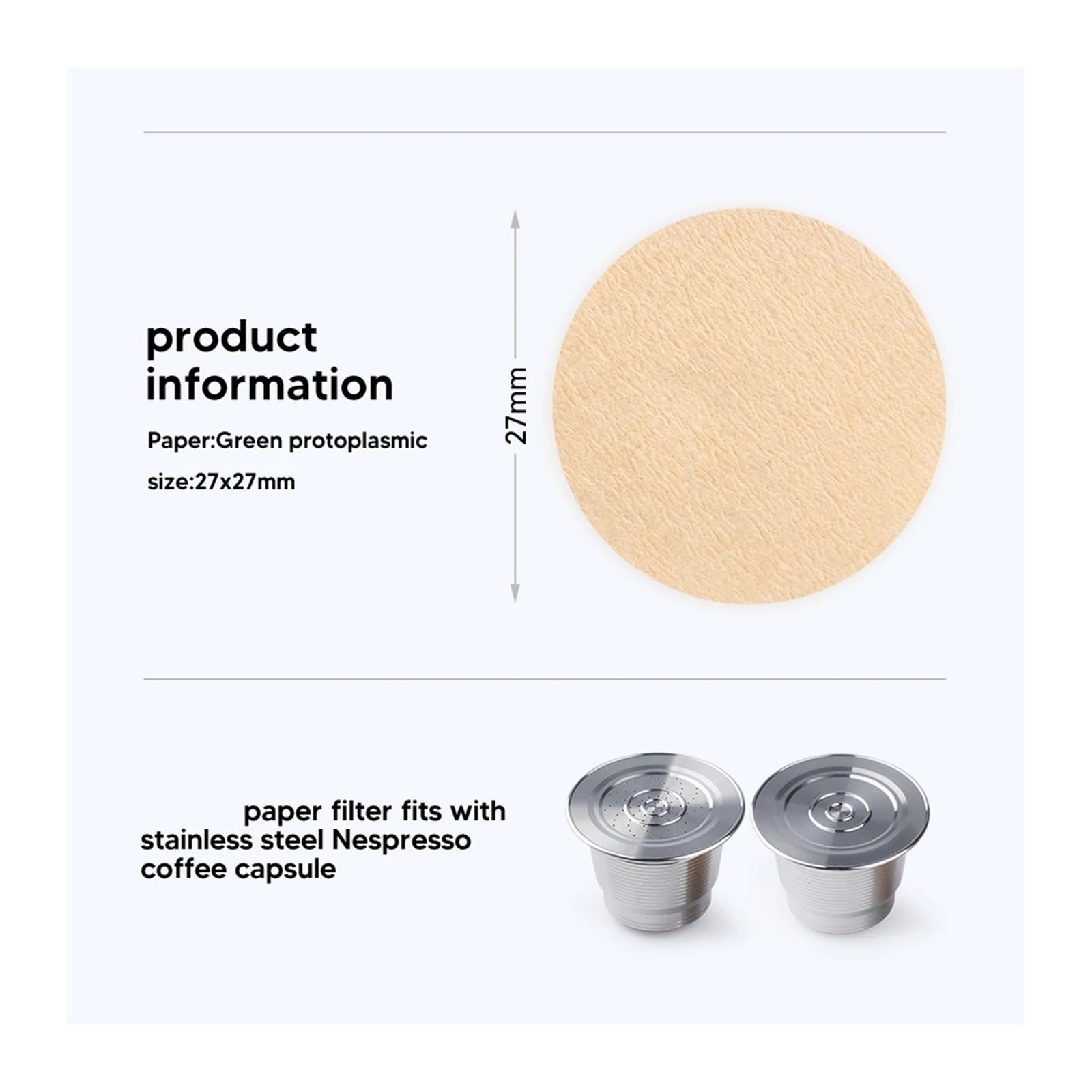Filtros De Papel Desechables, Compatibles Con Bosch, Compatibles Con Tassimo, Compatibles Con Nespresso, Cápsulas Reutilizables De Café(400pcs,A)
