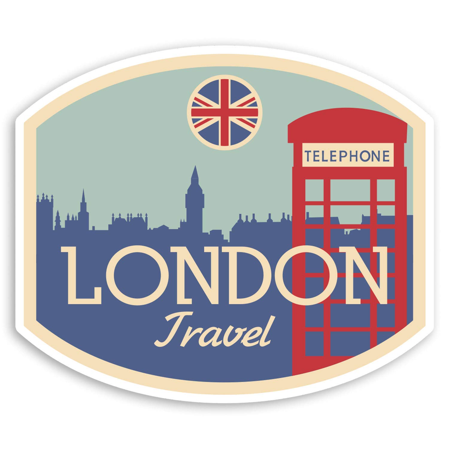Destination Vinyl Ltd Multi 2 X 10Cm London England Vinyl Stickers - Britain Luggage Laptop Sticker #20911 (10Cm Wide)