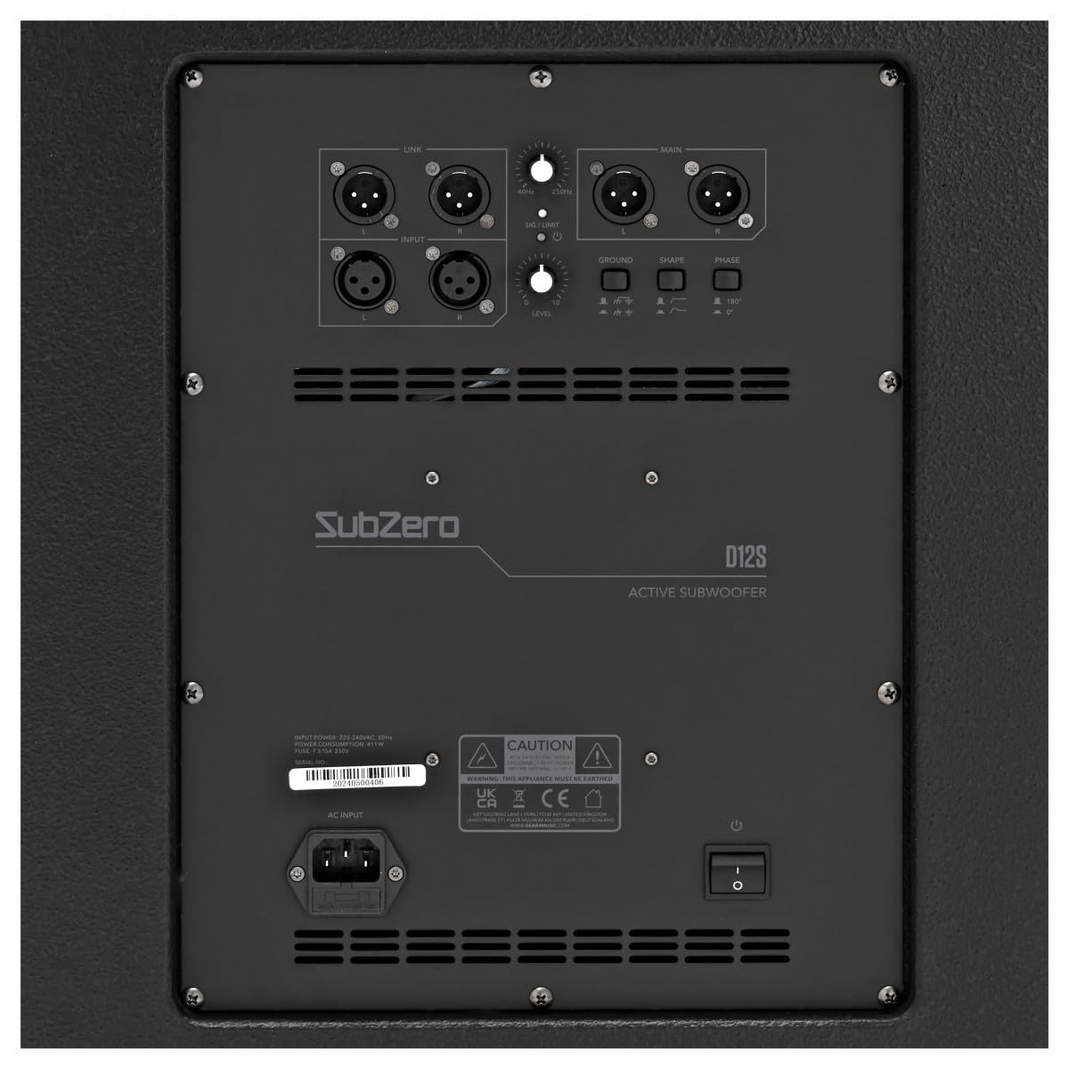 SubZero D12S Aktiv-DSP-PA-Subwoofer | Kraftvoller Sub zur Vervollständigung Ihres PA-Systems, Shape-Contour-Funktion Verbessert Bässe, Phasenumkehr, 1400W