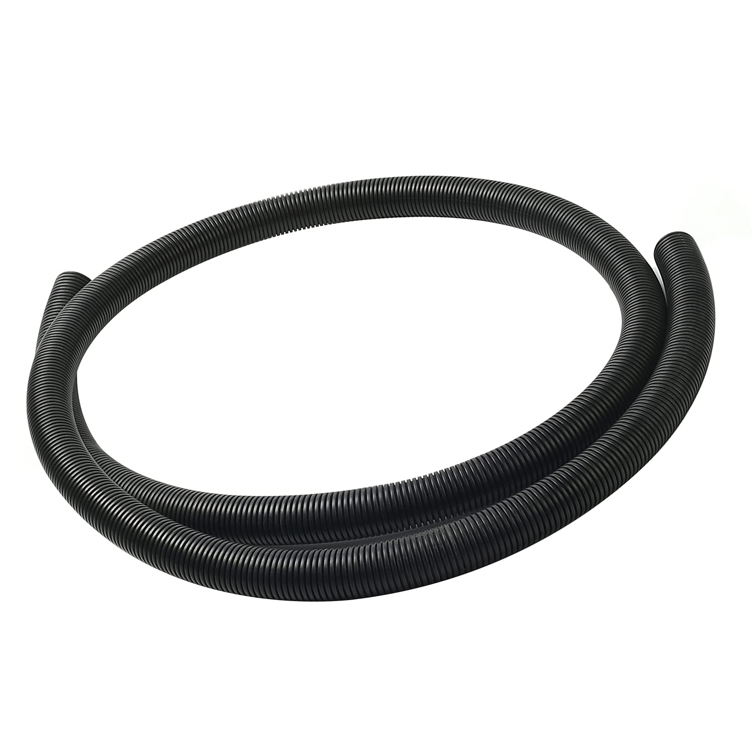 Aicosineg Cable Sleeves 6.56ft 0.88Inch Electrical Conduits Non-Split Wire Loom Tubing Corrugated Tube Flexible Polyethylene Hose Cover for Home Outdoor Automotive Marine Wire Harness Wrap Black
