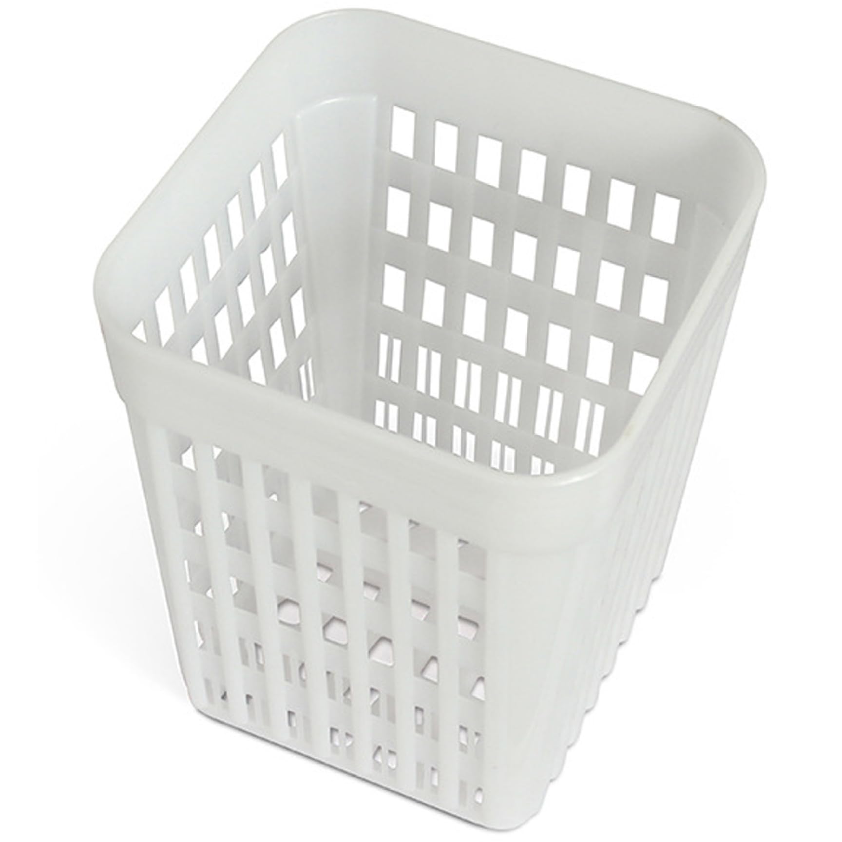 Peosaard White Dishwasher Cutlery Basket, 5X4x3 Inch Hollow Out Dishwasher Utensil Basket, Odor & Toxic-Free Smooth & Sturdy Pp Silverware, Silverware