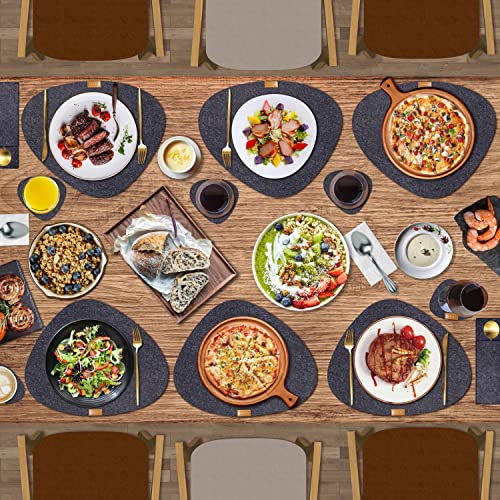 Woollo Verdicken Filz Platzsets(4er Set),Verschleißfest Tischsets,Waschbare Platz-Matten rutschfeste,Hitzebeständige… - Image 6