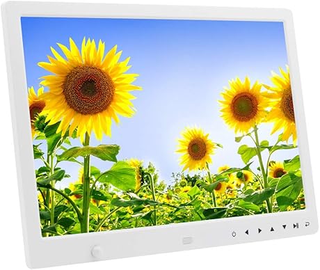VBESTLIFE Digitaler FotorahmenVBESTLIFE13HD1280 800Hohe AuflAsung Full IPS FotoMusikVideo Player Kalender Alarm Auto onOff TimercecZe110-240V
