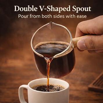 Espresso Cups Set of 4, 150ml Double Wall Glass Coffee Cups with Spoons