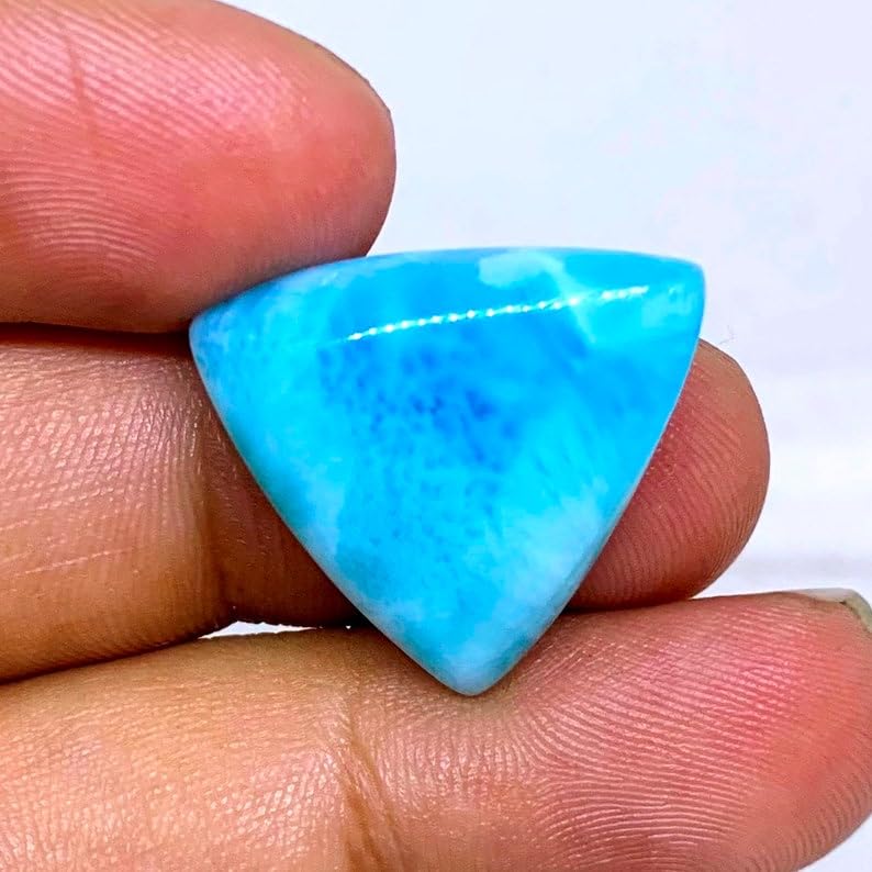 Larimar Triangle 20x20mm cabochon naturel pour création de bijoux DIY