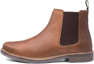 Men's 'Bamford' Formal Chelsea Boots, Classic, Comfortable and Stylish Boots for Any Occasion, Made with Leather For an Effortless and Chic Look (Black/Wood)