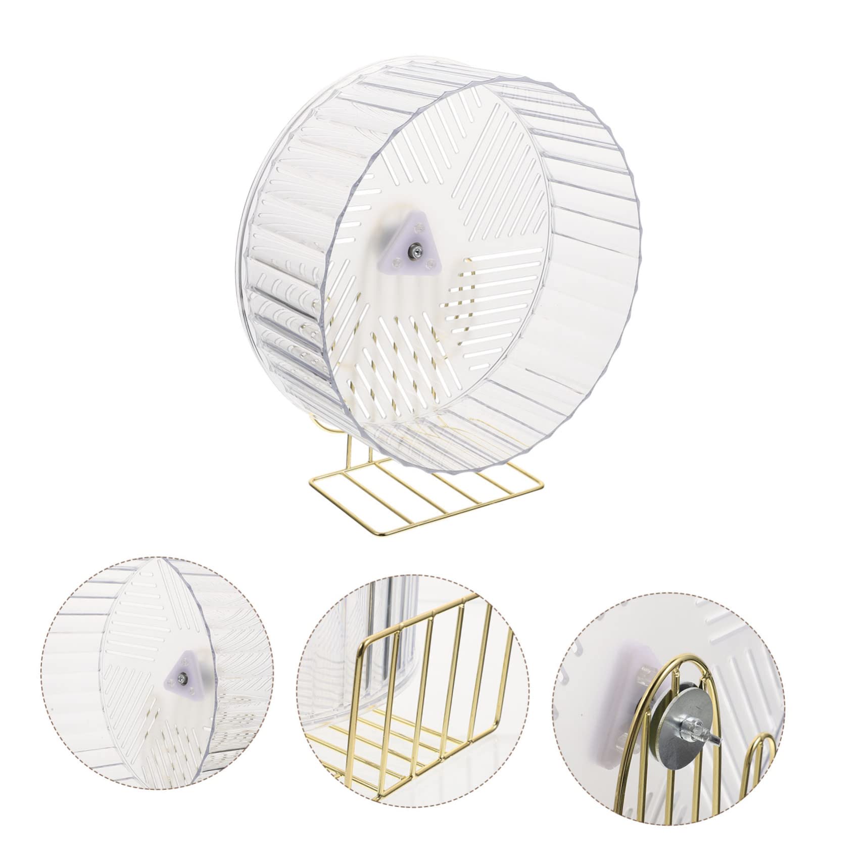 Gatuida Rueda para Hámster Soporte, Base Estable de Plástico y Aleación, Juguete de Ejercicio para Jaula de Pequeños Animales y Erizo