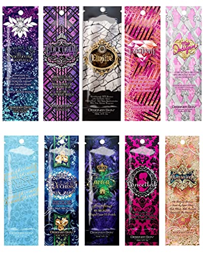 10 Designer Skin Tanning Lotion Packets Assortment Tanning Lotion Samples Tanning Lotion Packettes