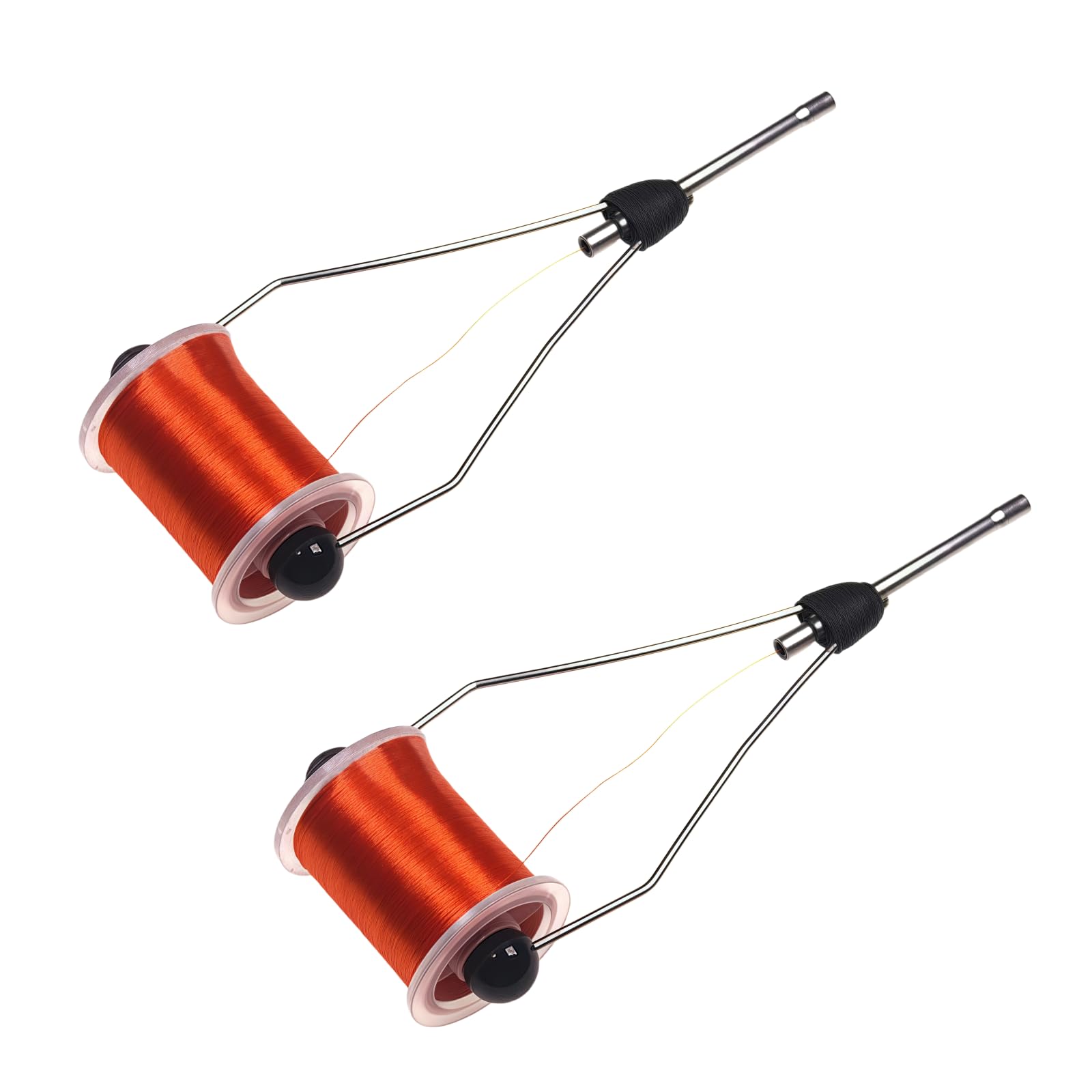 2Pcs Black Spool Tool Ceramic Tip Fly Tying Bobbin Holder Light Weight Fly Fishing Tying Tools for Standard Bobbin Holder for Sewing Machine Fishing Accessories (11cm/4.3in)