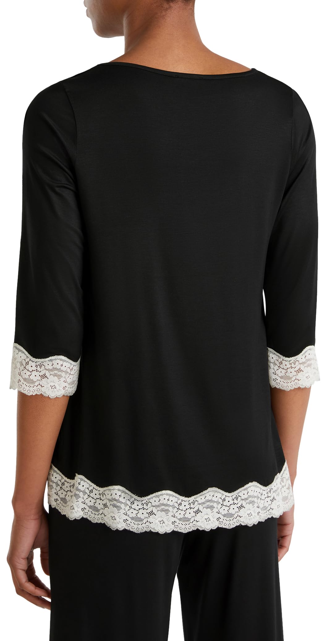 United Colors of Benetton Maglia M/L 3z123m07e Camiseta de Pijama, Negro, S Mujeres