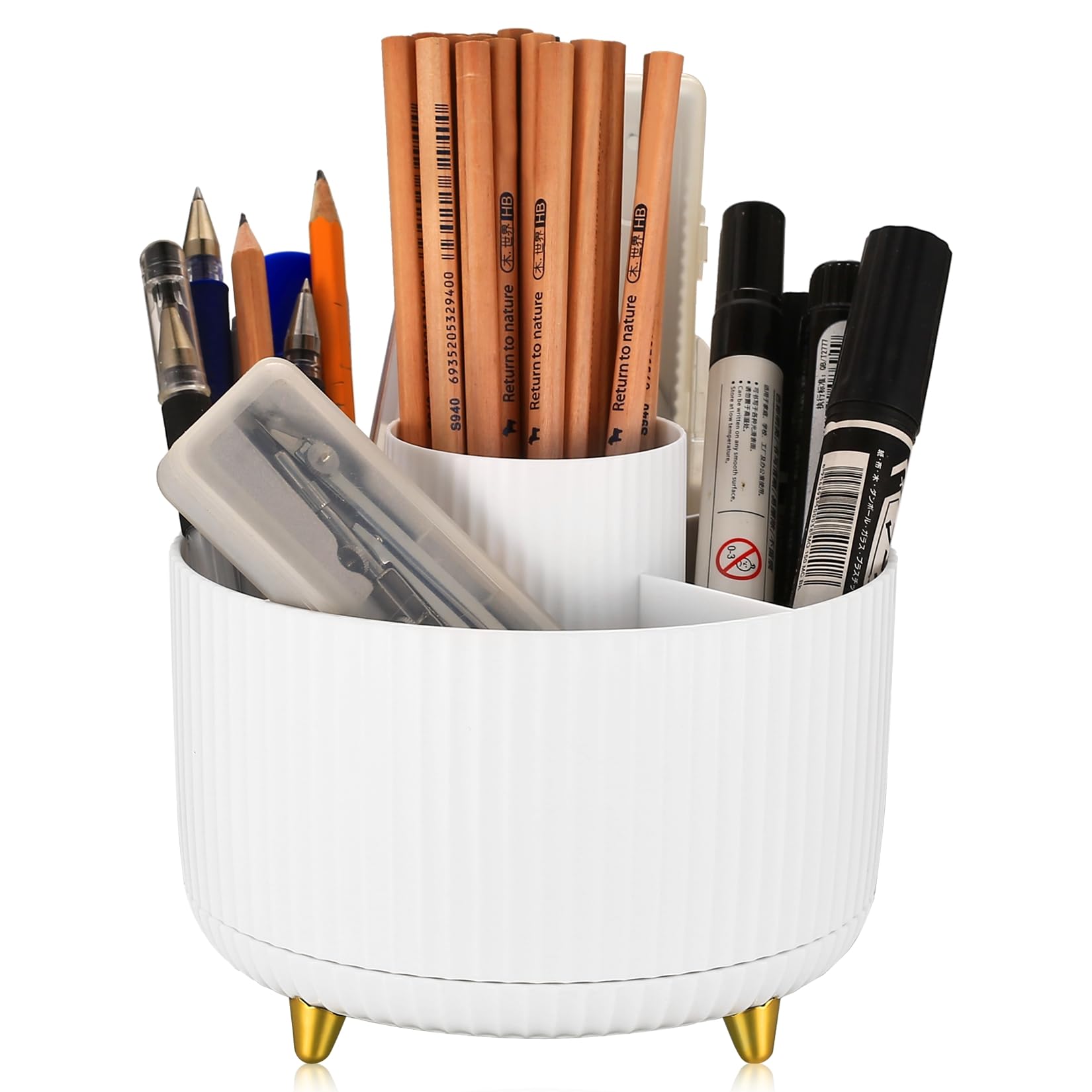 Rotating Makeup Organiser, 360° Rotating Make Up Organisers, Desk Pen Holder for Desk Organisers, Make Up Brush Holders, Makeup Brush Organiser, Pencil Holder for Desk Dressing Table Home Office