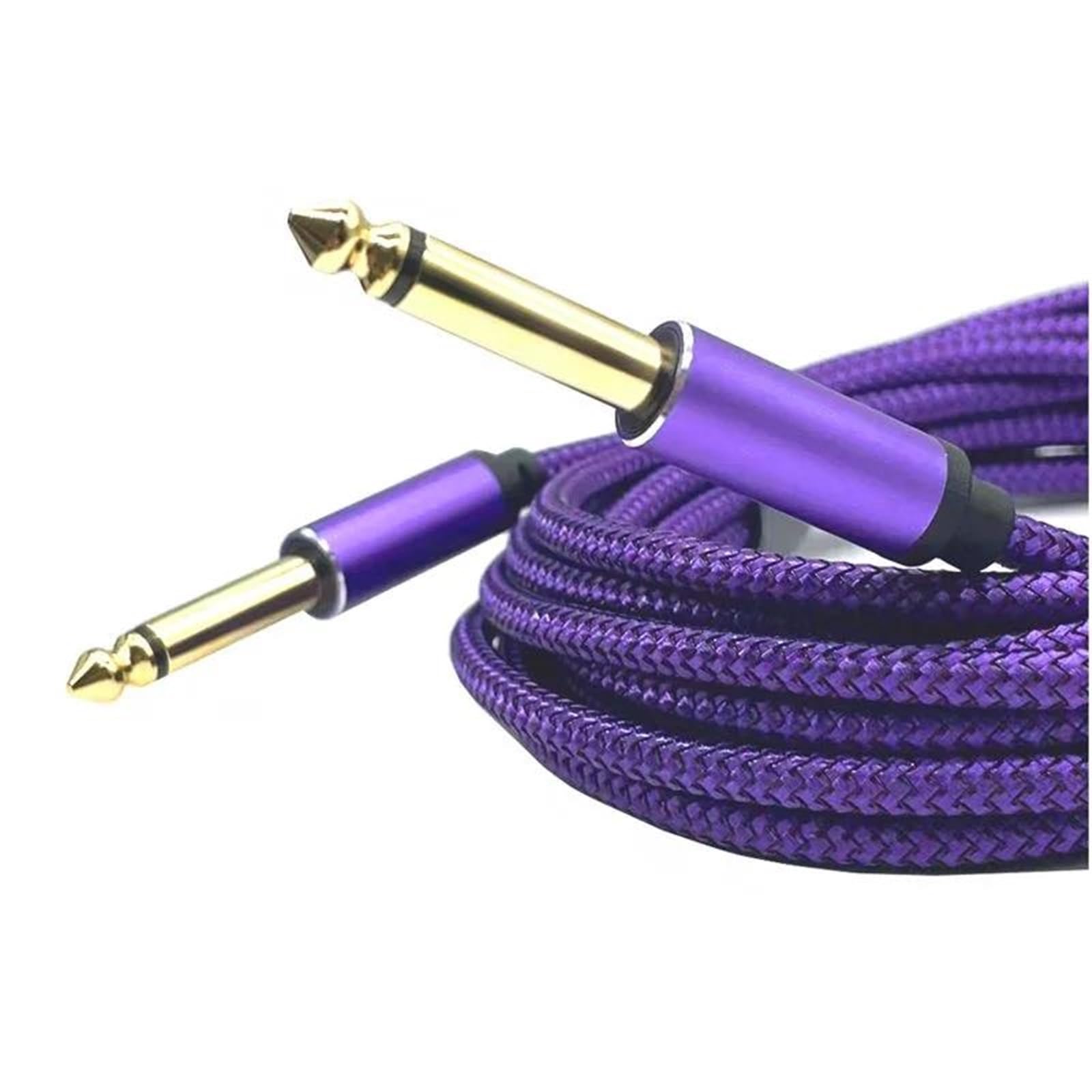 Wyjściowy Kabel Aux Z Nylonowym Oplotem 6,35 Mm Do Wzmacniacza Miksera Gitarowego Trwałe Połączenie | Kabel gitarowy (prosty, 5 m)