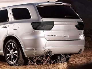 Rvinyl Tail Light Pre Cut Film Tint Cover Kit in Blackout Smoke Compatible with Dodge Durango 2011-2013 - Adhesive Backs