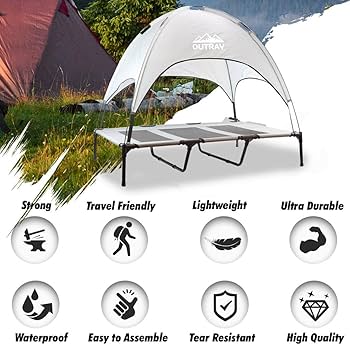 Amazon.com : Outrav Pet Cot with Canopy Shade Tent & Carry