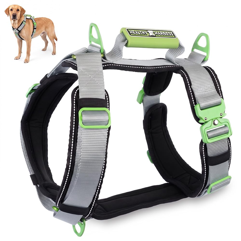 Ultimate Urban Dog Harness - Heavy Duty Design, No Choke, No Pull. Adjustable, Comfy Padd…