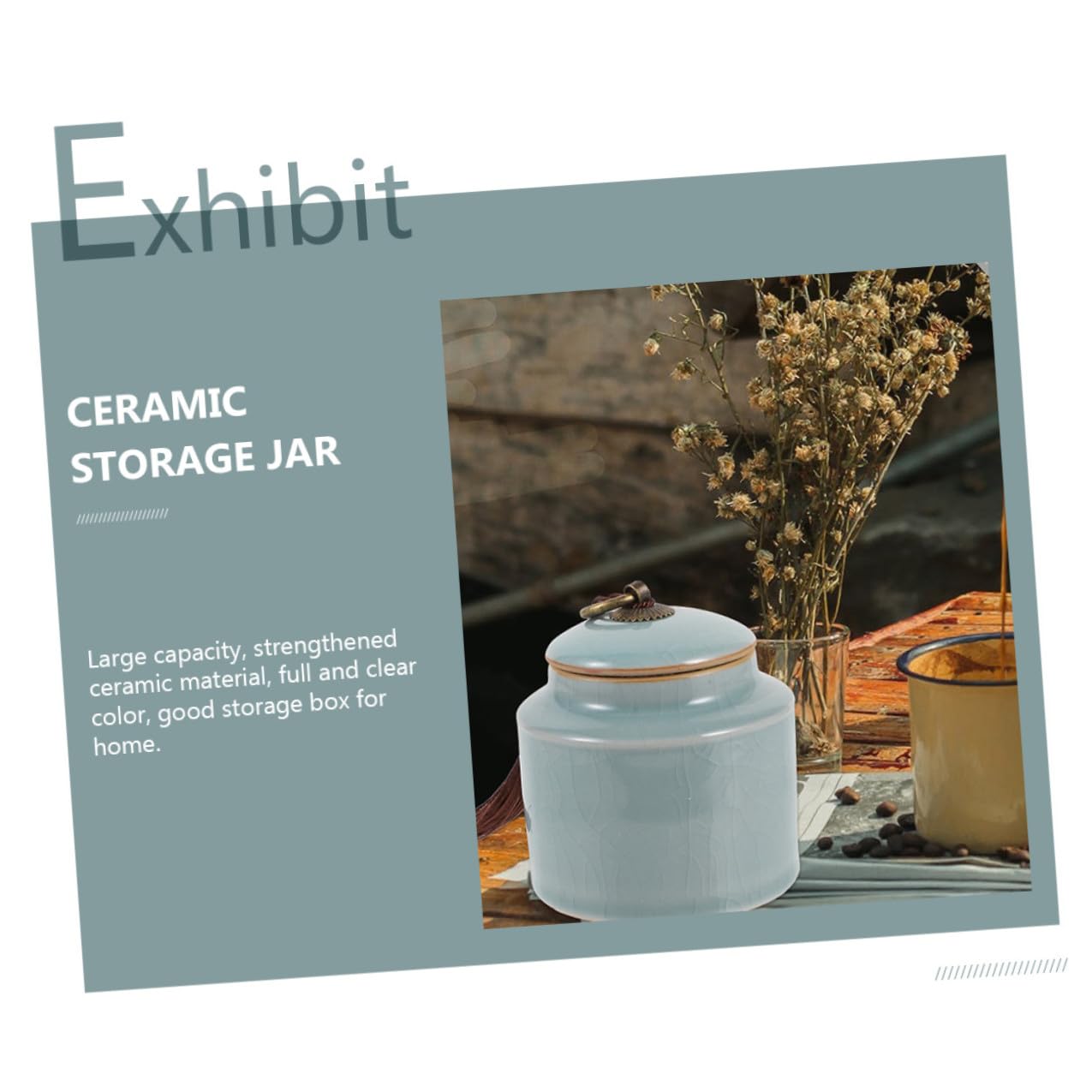 Barattoli Ceramica 2 Pezzi, Contenitori Ceramici Sigillati per Tè | Grande Capienza, Copertura Chiusa, Facile Pulire e Riporre, per Casa e Supermercati
