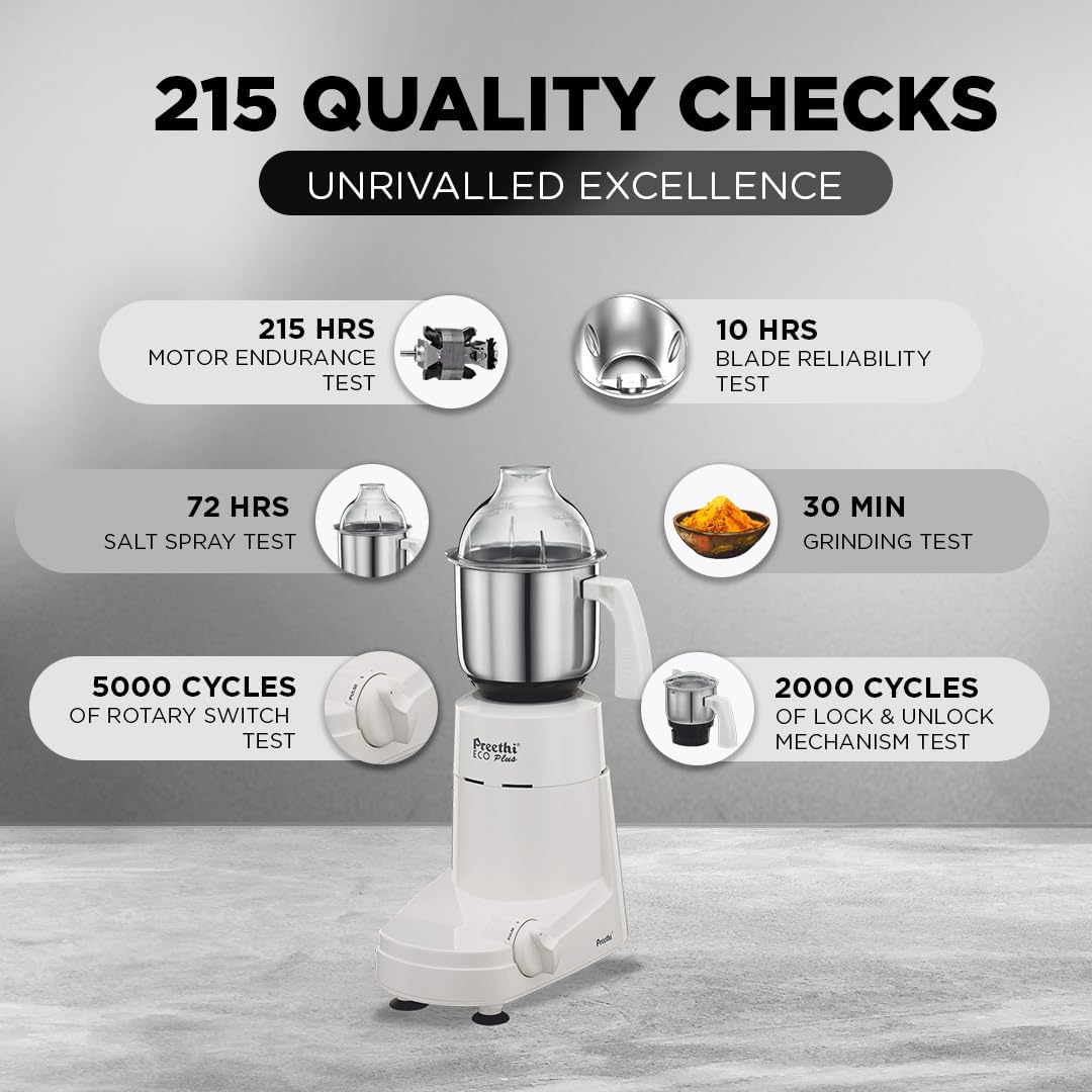 キッチン家電 Preethi 110V Eco Plus Mixer Grinder 3Jar Preethii Eco Plus mixer grinder -110V : Amazon.ca: Home