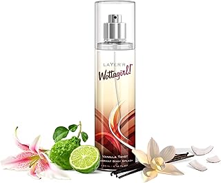 Layer'r Wottagirl Vanilla Twist Body Splash, 135ml | Long-Lasting Premium Mist Spray for Women | Dreamy Vanilla Scent | Everyday Wear | Refreshing & Skin-Friendly