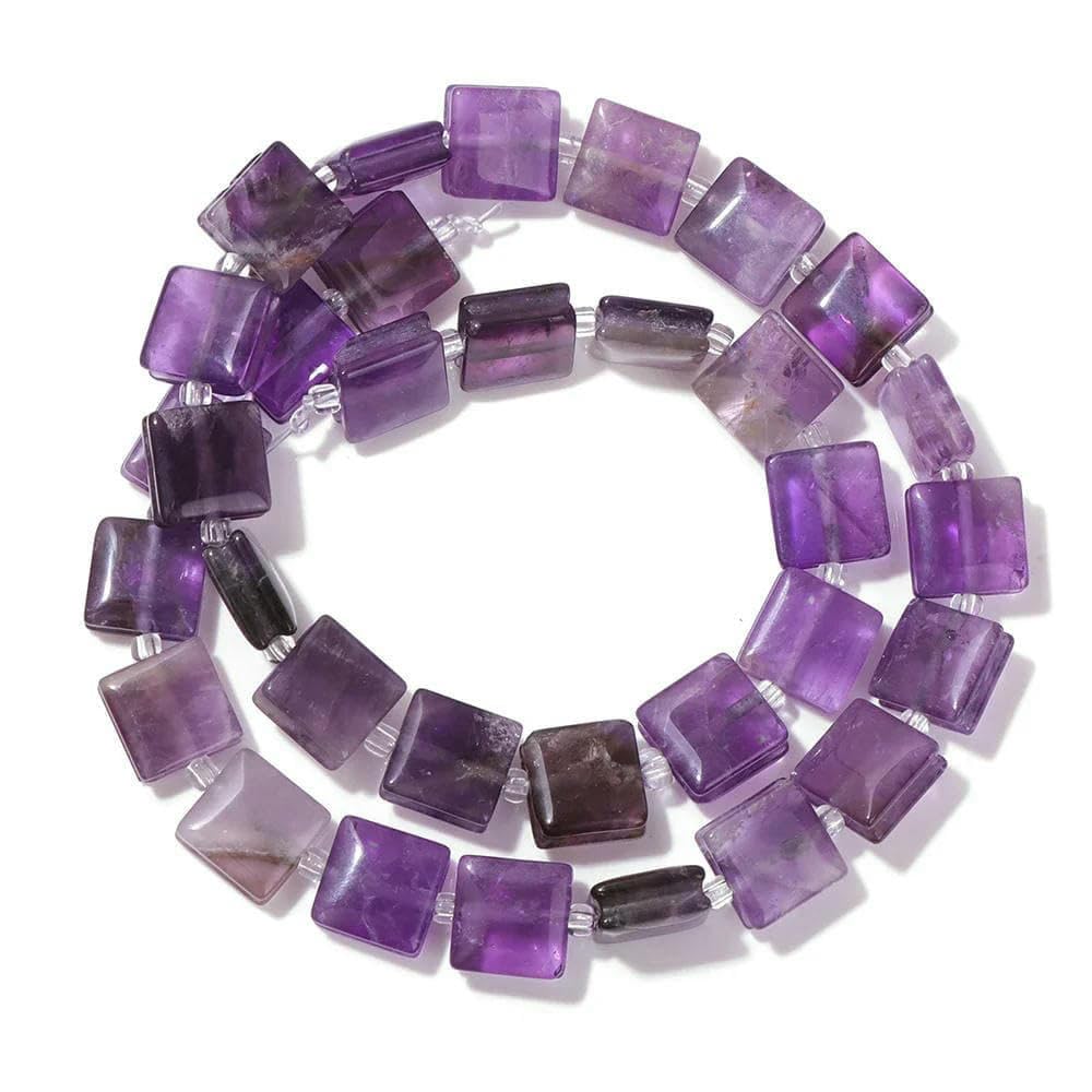 Cuentas de amatista natural, cristal de cuarzo morado, cuentas irregulares para hacer joyas, pendientes, pulseras, collares y accesorios - N.° 29